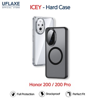 UFLAXE ICEY - Ốp Lưng Honor 200 / Honor 200 Pro - Ốp Lưng Cứng Trong Suốt Chống Ố Vàng, Ốp Điện Thoại Mờ Mỏng Chống Sốc Chống Vân Tay