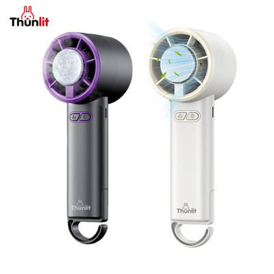 Quạt cầm tay nén đá Thunlit -3°C Quạt Mini Icy tân trang bán dẫn Quạt làm mát Turbo 5 tốc độ có thể sạc lại với Carabine