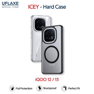UFLAXE ICEY - Ốp Lưng iQOO 12 / iQOO 13 - Ốp Lưng Cứng Trong Suốt Chống Ố Vàng, Ốp Điện Thoại Mờ Mỏng Chống Sốc Chống Vân Tay