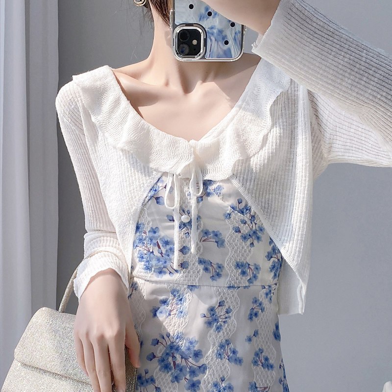Áo Bolero Cardigan Nữ Lụa Mát Chống Nắng Mỏng Nhẹ Phối Váy Hai Dây Phong Cách Hàn Quốc Mùa Hè
