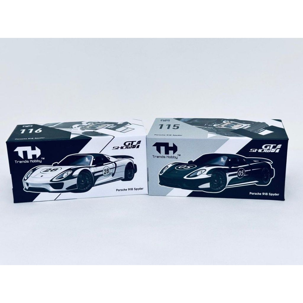 Xu hướng Sở thích 1 / 64 Porsche 918 Spyder #05 #28 Xe mô hình tỷ lệ chết GT Show