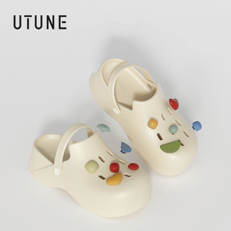 UTUNE Sandal Nữ  Có Miếng Dán Đế Cao Cấp 5cm Nữ EVA Ruber Clogs