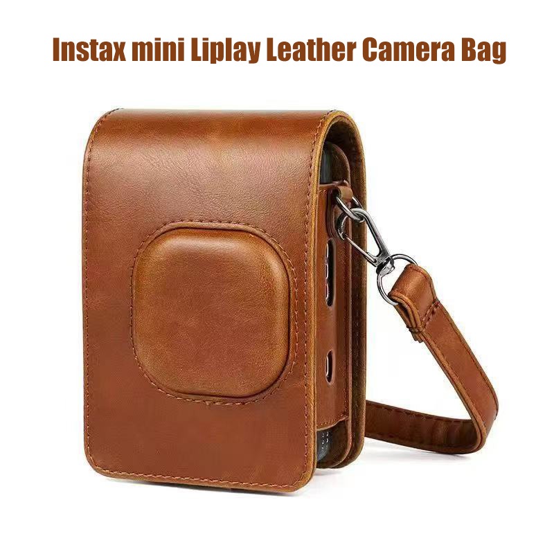 Túi da Bamera cho Instax mini Liplay Case có dây đeo Vỏ bảo vệ Liplay mini