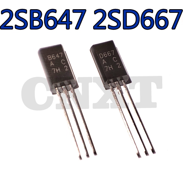20 ~ 100 CÁI 2SB647 2SD667 B647 D667 In-Line TO-92L Bộ ba Transistor công suất thấp