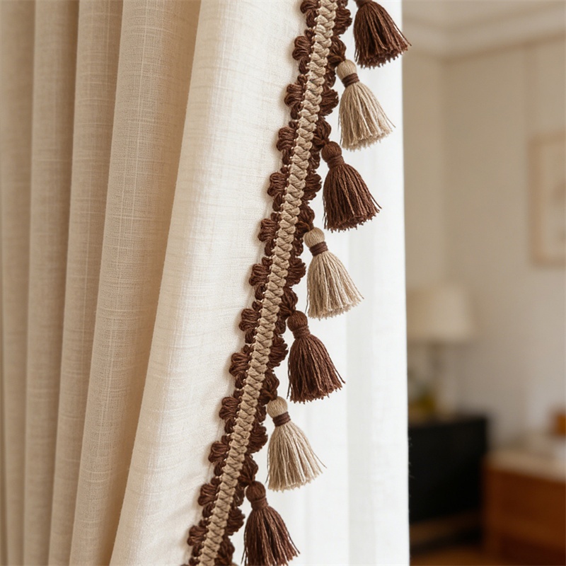 Boho Tua Rua Viền Viền Rèm Bên Trang Trí Tua Rua Rèm Dây Đeo Trang Trí Nhà Phụ Kiện Rèm DIY May Thủ 