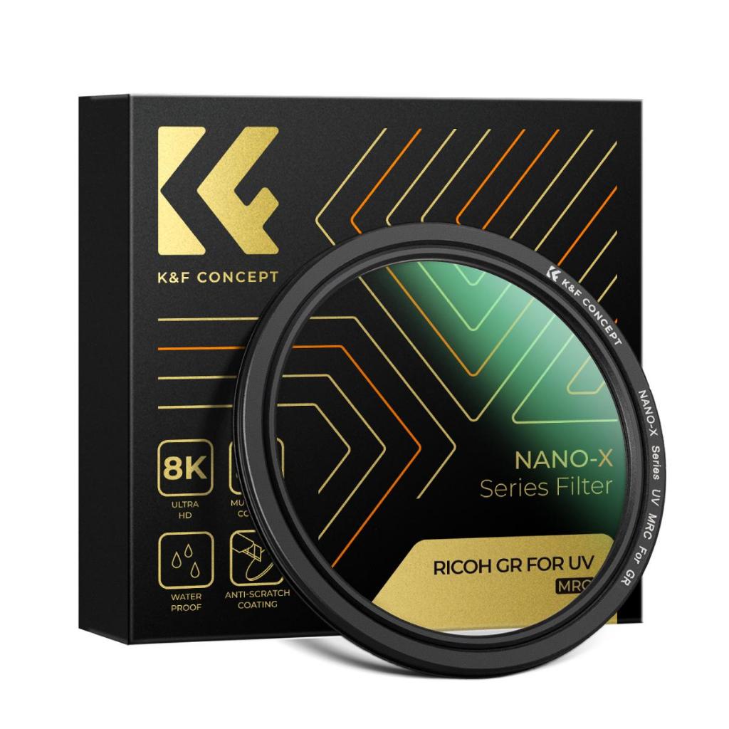 Bộ lọc Mcuv ống kính Ricoh K & F Concept, dành cho Ricoh GR IIIx, GR IIIx HDF, GR III, GR III HDF, G