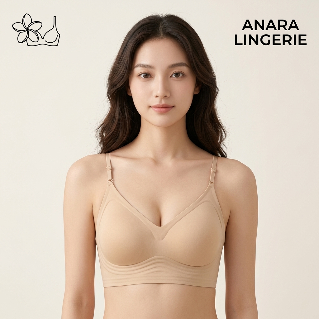 ANARA A2604 Áo Ngực Nâng Ngực Lưng Đẹp | Đúc Su Không Gọng Hở Lưng Cổ Yếm Đồ Lót Nữ - Size S đến XL