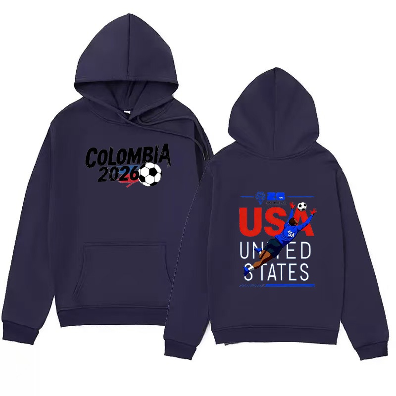 Áo hoodie nam style Y2K dành cho người hâm mộ giải bóng đá thế giới 2026