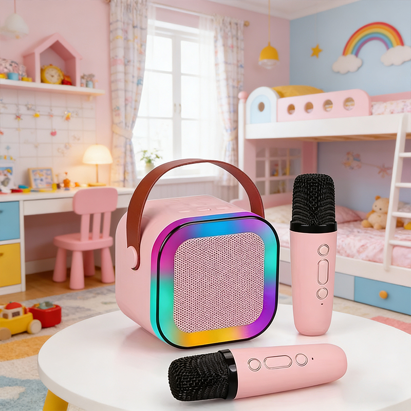 Loa Karaoke Bluetooth Mini VIETQUICK.VN K12, Bảo Hành 12 Tháng, Bao Gồm 2 Micro Không Dây (Mỗi Micro 10W)