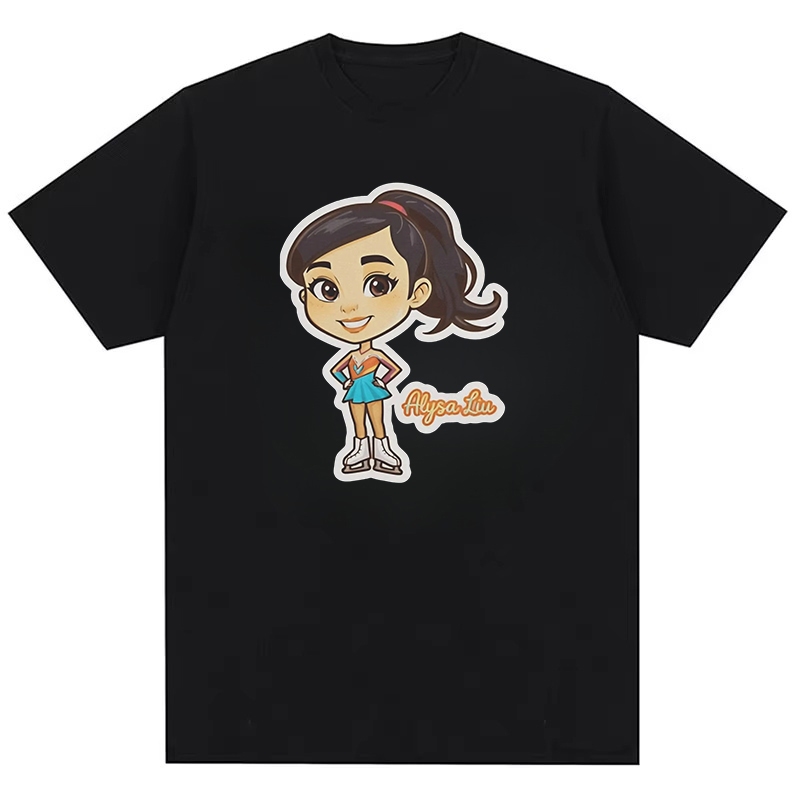 Ao Thun Cotton Hình Alyssa Liu Thời Trang Đường Phố Cho Nam và Nữ