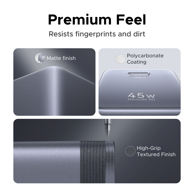 Bộ sạc nhanh UGREEN 45W Ultra-Mini Nexode Air GaN Bộ sạc tường USB-C, màu xám nhẹ gọn với cổng USB-C Tương thích cho iPhone 17 16 Pro Max Samsung S26 S25 S24 S23 Ultra | BigBuy360 - bigbuy360.vn