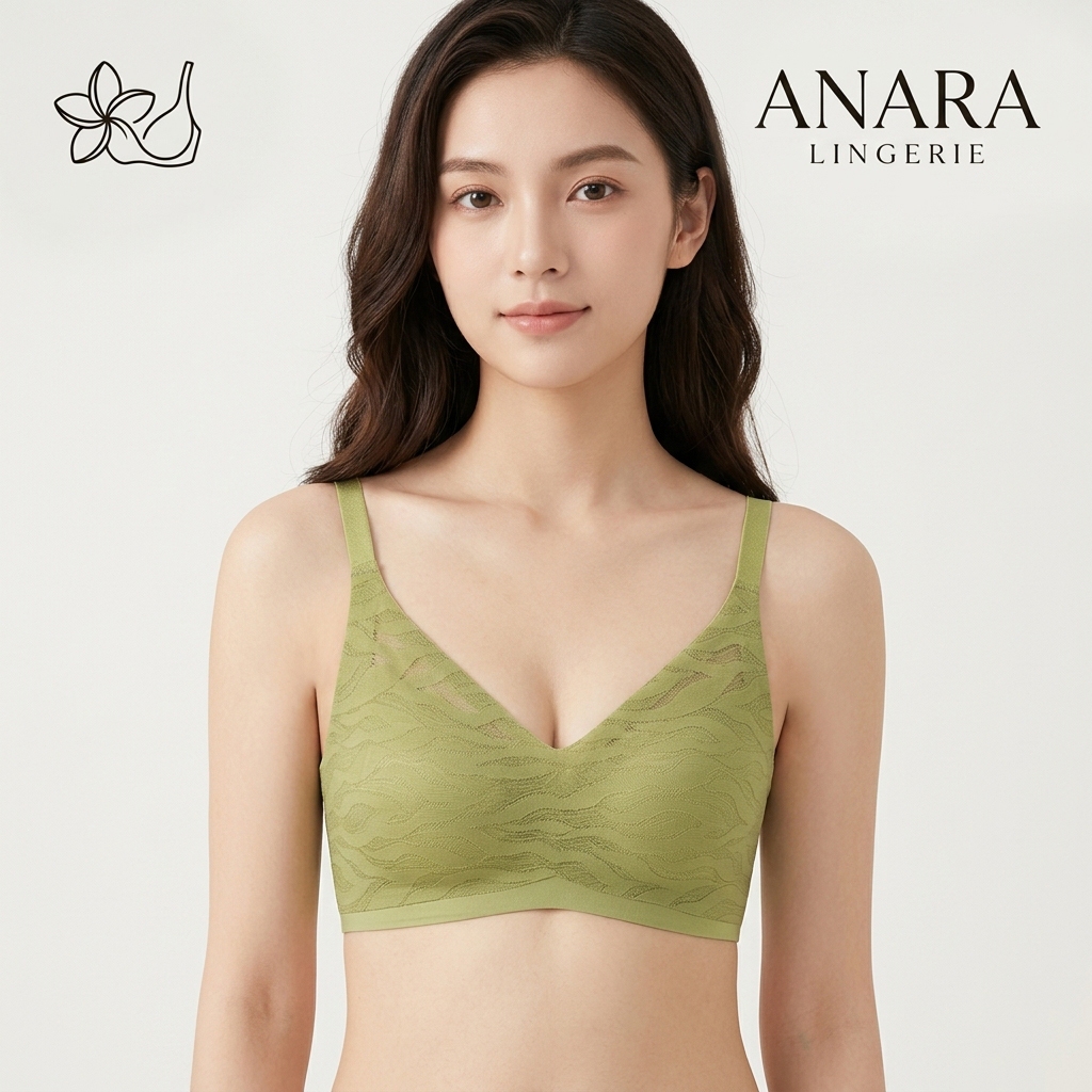 ANARA A2606 Áo Ngực Đúc Su Ren Siêu Mỏng | Bralette Không Gọng Thoáng Khí Đồ Lót Nữ - Size S đến XL