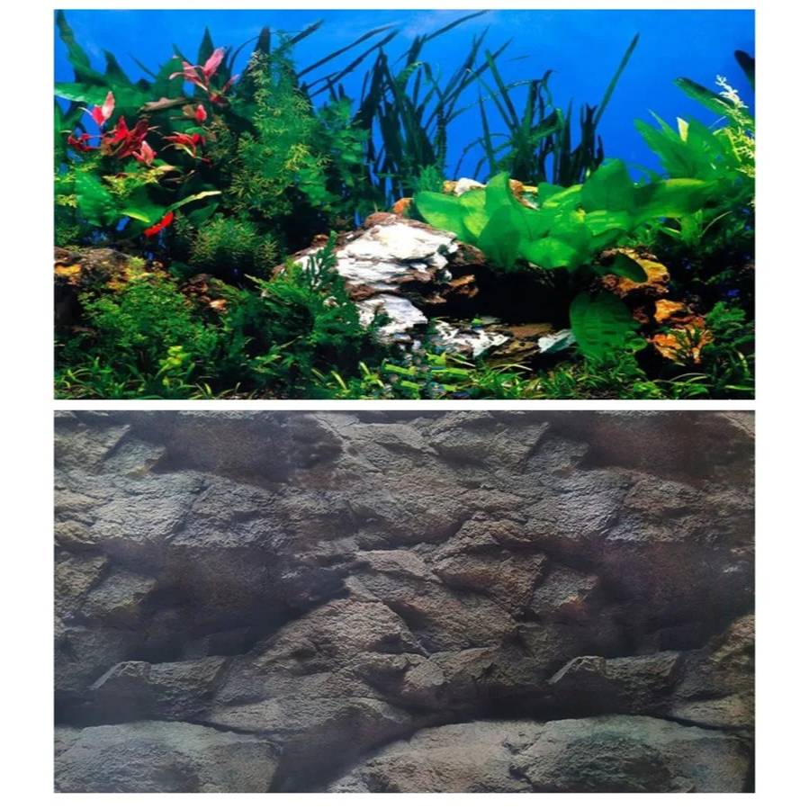 60cm Cao Bể Cá Nền Poster 2 Mặt Bóng Bể Cá Poster Trang Trí Đại Dương Miếng Dán Phụ Kiện Bể Cá