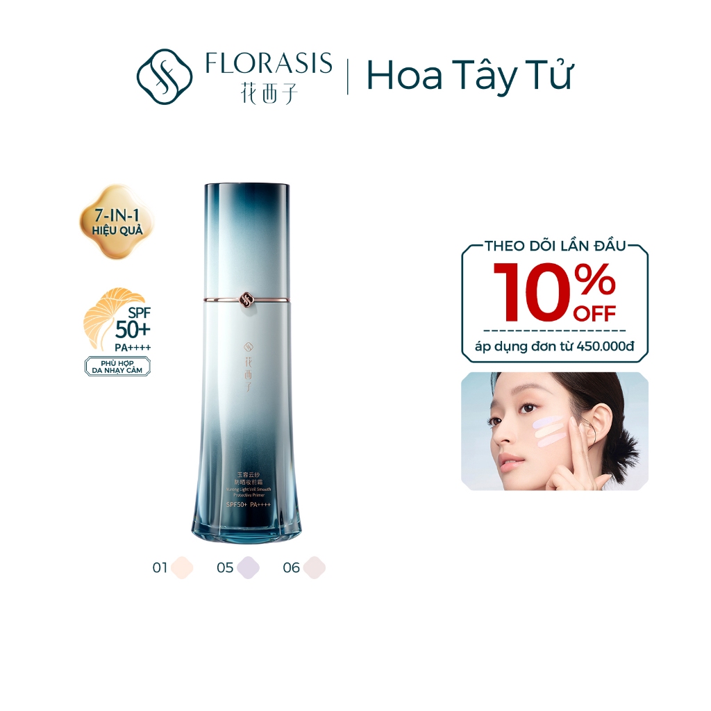 【Ra mắt màu mới ngày 10/4】Florasis (Hoa Tây Tử) – Kem Lót Tiểu Đại Tán 2.0 Trang Điểm Yurong Light V