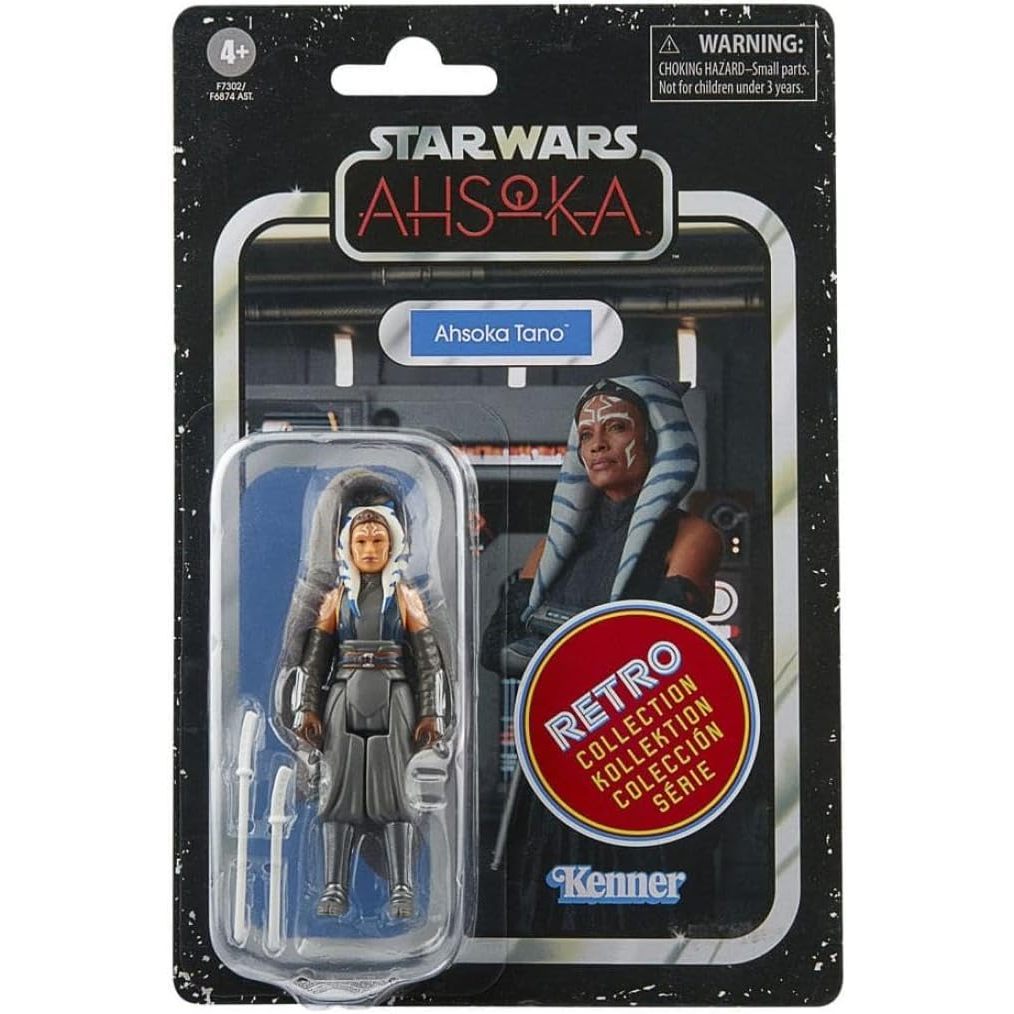 Star Wars Retro Series Ahsoka Tano, Búp bê sưu tập Ahsoka 3,75 Inch, Thích hợp cho trẻ em từ 4 tuổi 
