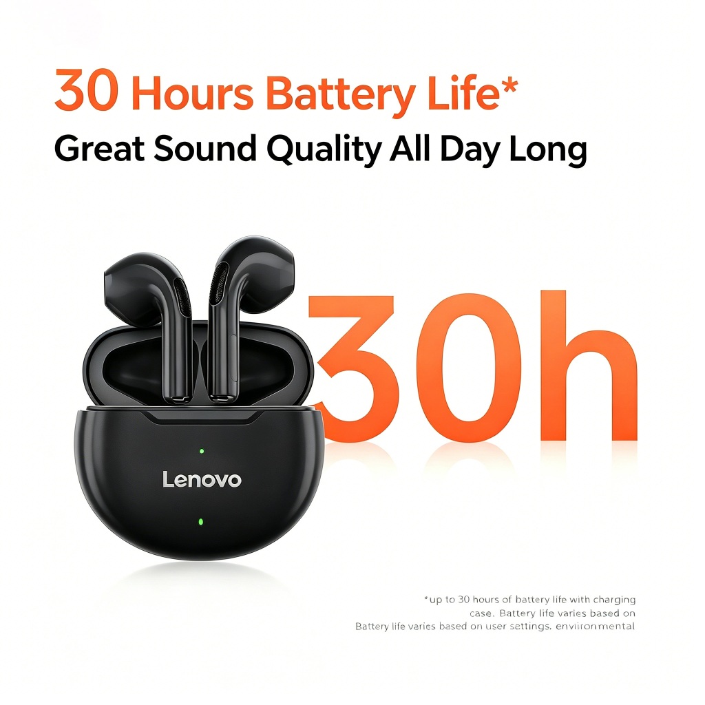 Tai Nghe Bluetooth Lenovo HT38  Đàm Thoại Chuyên Nghiệp: MIC Rõ Ràng, Bền Bỉ, Chính Hãng | BigBuy360 - bigbuy360.vn