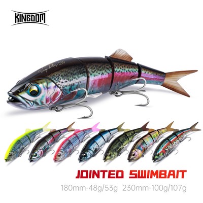 Swim bait Kingdom Bionic 180mm 45g-53g / 100g-107g - Khớp nối linh hoạt, chuyển động tự nhiên, phù hợp cả nước ngọt và biển