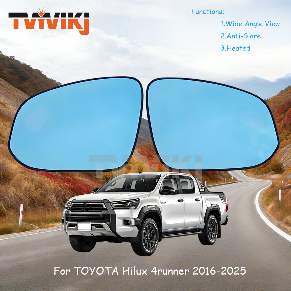 1 Cặp Gương Chiếu Hậu Bên Ống Kính Kính Kính Xanh Cho TOYOTA Hilux 4runner 2016-2025 Cho TOYOTA Inno