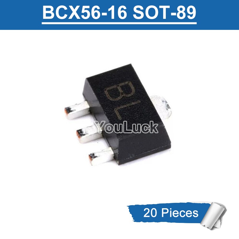20 Chiếc BCX56-16 Đánh Dấu BL SOT-89 1A / 80V NPN Transistor Mới Ban Đầu