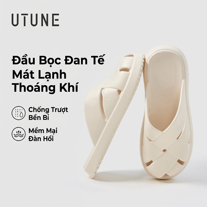 UTUNE Dép Đi Ngoài Trời, Dép Thời Trang, Dành Cho Nam Và Nữ, Được Làm Bằng Chất Liệu EVA, Thiết Kế D