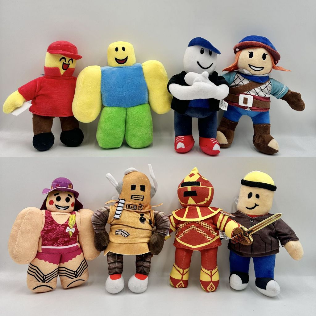 Roblox Avatar đồ chơi sang trọng Noob Bacon Hair Redcliff knight Adopt me builderman guest Ned