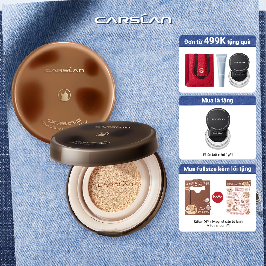 Phấn nước Lasting Carslan Cushion lâu dài Kiểm soát dầu Trang điểm mặt 13,5g
