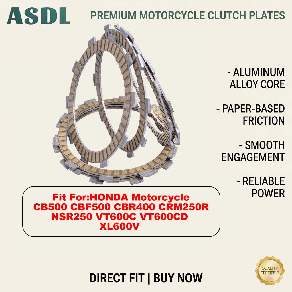 ASDL Dành Cho Xe HONDA CB500 CBF500 CBR400 CRM250 NSR250 VT600 XL600 Bộ Lót Ly Hợp Bộ Đĩa Ma Sát Phụ