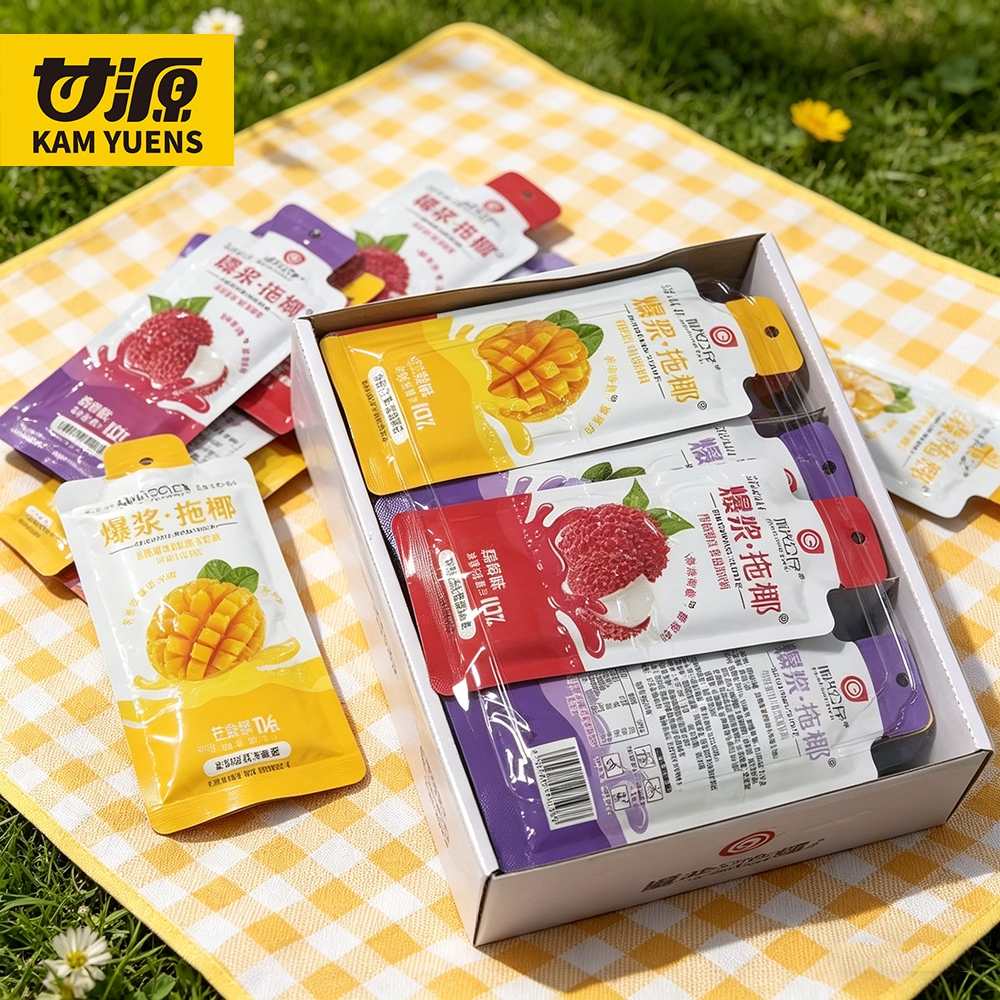 8-32 gói Fruit Trái Cây Nước Trái Cây Uống Bagged Mango Blueberry Xanh Táo Lychee Hương Vị Khác Nhau