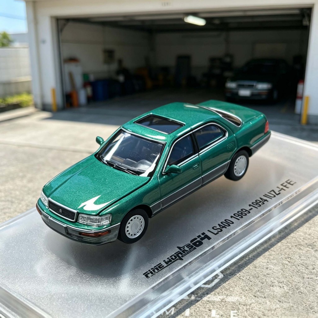 Fine Works 1: 64 Thế Hệ Đầu Tiên Lexus LS400 Đế Sắt Lốp Cao Su Có Thể Khởi Động Bao Hợp Kim Xe Mô Hì