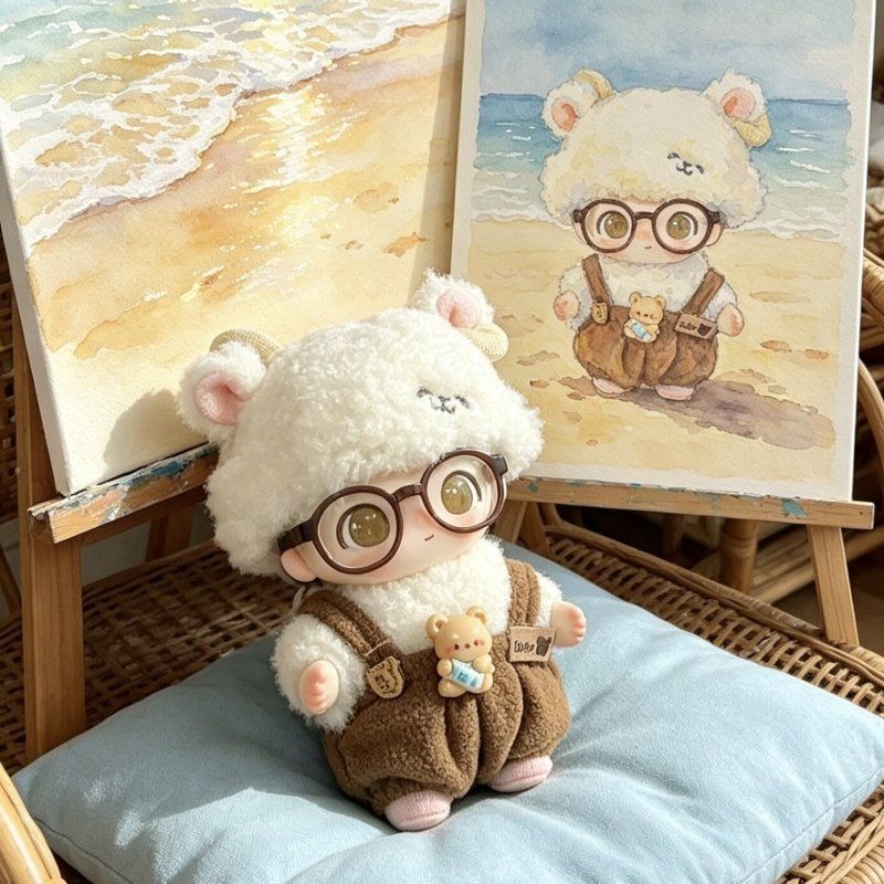 (Chỉ quần áo) Dimoo Secret Drama Club 17cm Doll Denim Quần yếm cho quần áo DIMOO