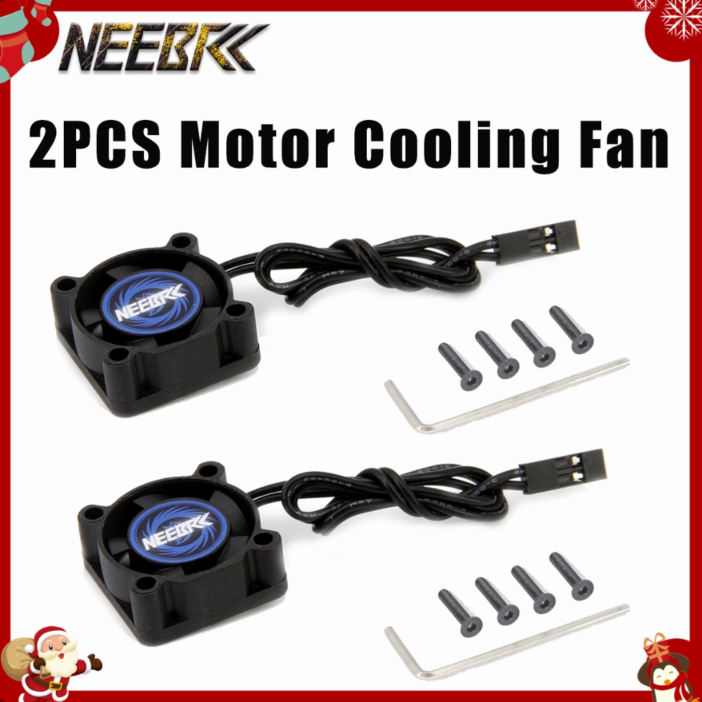 NEEBRC 2 Chiếc Quạt Làm Mát Động Cơ Vòng Bi Kép 25 Mm 30 Mm 35 Mm Tản Nhiệt Cho RC ESC Motor 540 550