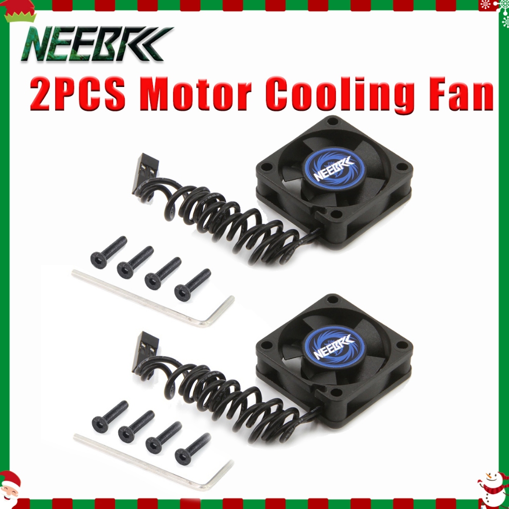NEEBRC 2 Chiếc Quạt Làm Mát Động Cơ Vòng Bi Kép 25 Mm 30 Mm 35 Mm Tản Nhiệt Cho RC ESC Motor 540 550