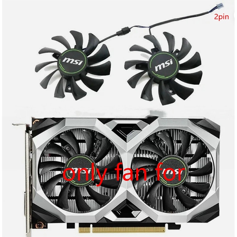 2pin 75MM Quạt Làm Mát Cho MSI GTX1650 Ventus GTX1650S Ventus GPU Thẻ Video