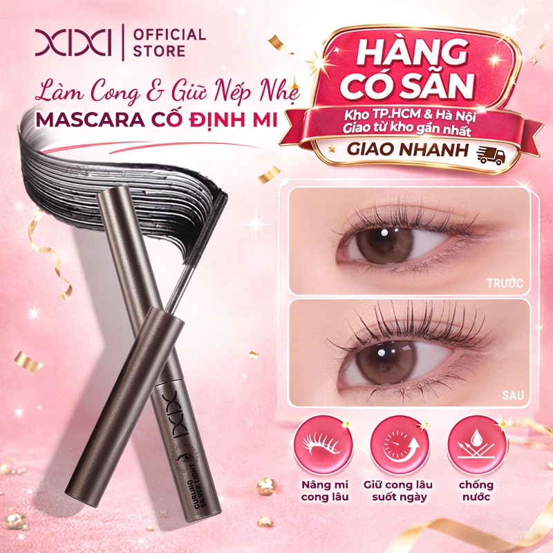 Xixi Chuốt Mi Dài Cong Không Vón Cục Chống Lem Lâu Trôi Đầu Chải Nhỏ Dễ Chải Mi Dưới Tự Nhiên D817