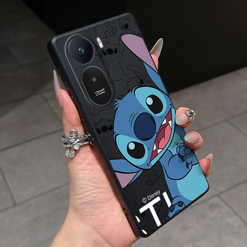 Ốp lưng Xiaomi Redmi A7 Pro Happy Stitch Soft Phone Case Smile Monster Cartoon Liquid Silicon Cover