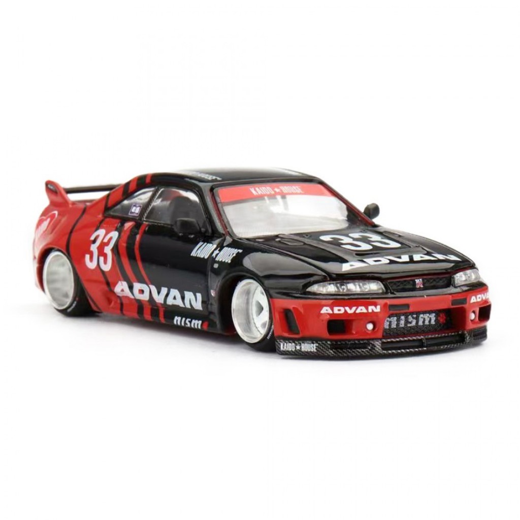 Mini GT x Kaido House KHMG191 1 / 64 Nissan Skyline GT-R R33 Kaido Works ADVAN Diecast Quy Mô Mô Xe 