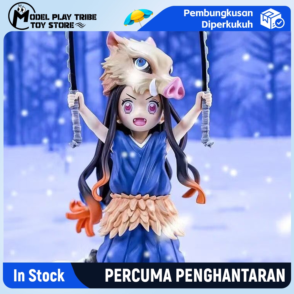 Demon Slayer Nezuko Cosplay Inosuke Anime Hình Mô Hình Bàn Trang Trí Đồ Chơi