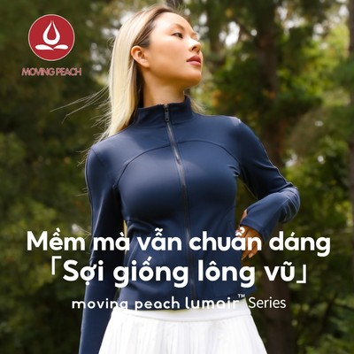 MOVING PEACH Áo khoác thể thao nữ Slim Fit Mock cổ Áo thể dục Full Zip Chạy bộ ngoài trời Mặc hàng ngày AST