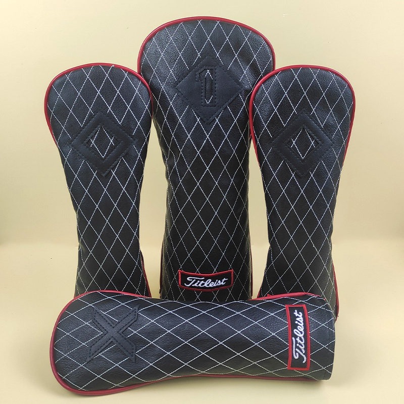 TS BLACK Golf Club Cover Head Protection Cover Driver Fairway wood Hybirds Head Cover Headcover