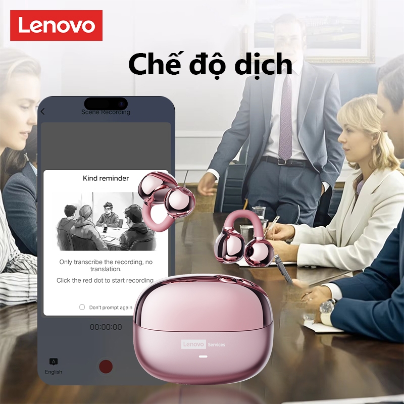 Tai nghe Bluetooth Lenovo LE302 AI Chất lượng âm thanh HIFI Dịch thời gian thực Đa ngôn ngữ Đi kèm với Trợ lý giọng nói Bluetooth 6.0 | BigBuy360 - bigbuy360.vn