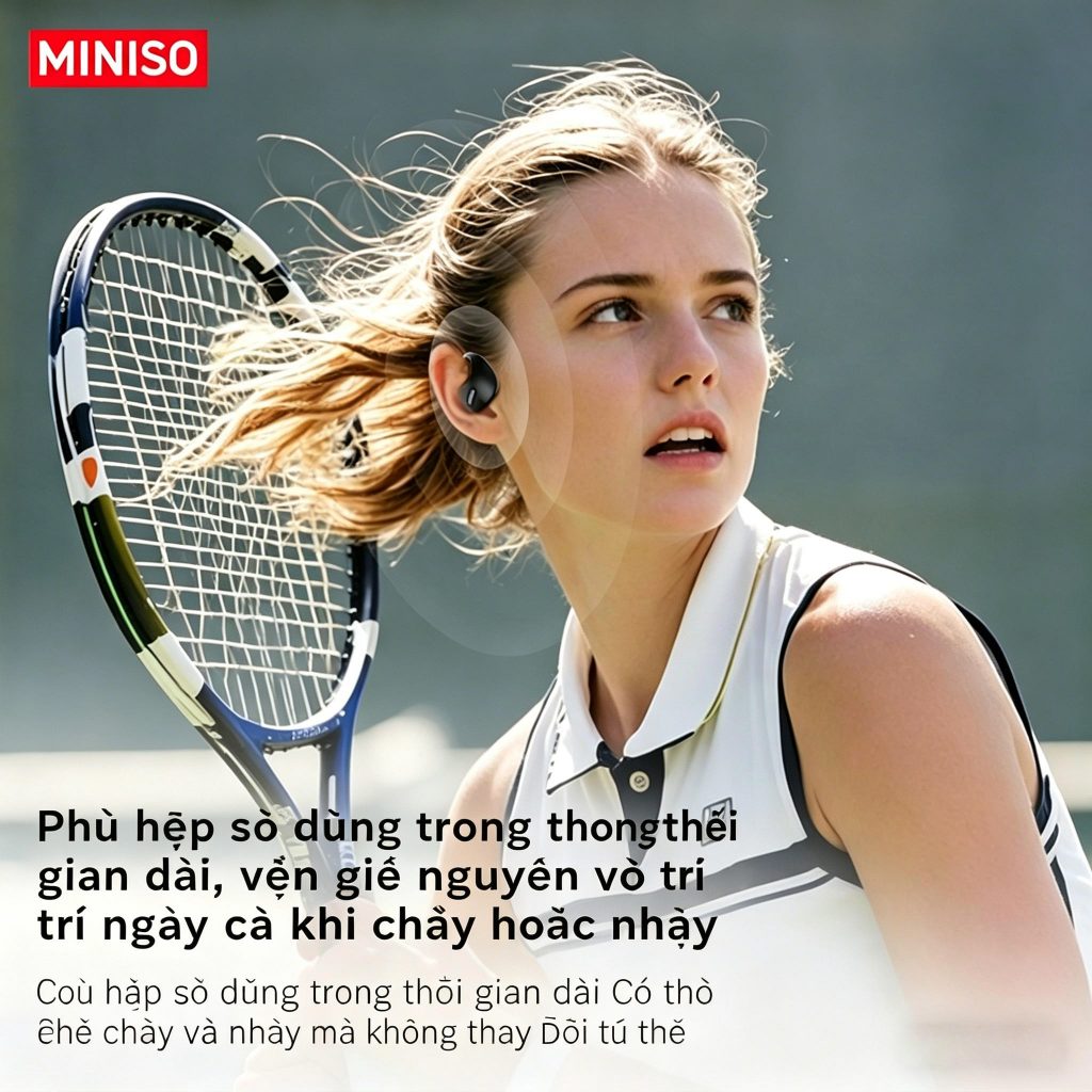 Tai nghe dịch ngôn ngữ AI MINISO X15 Pro – Bluetooth 5.4, 135 ngôn ngữ, Thiết kế tai mở thoải mái | BigBuy360 - bigbuy360.vn