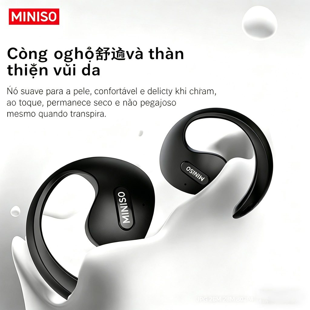 Tai nghe dịch ngôn ngữ AI MINISO X15 Pro – Bluetooth 5.4, 135 ngôn ngữ, Thiết kế tai mở thoải mái | BigBuy360 - bigbuy360.vn