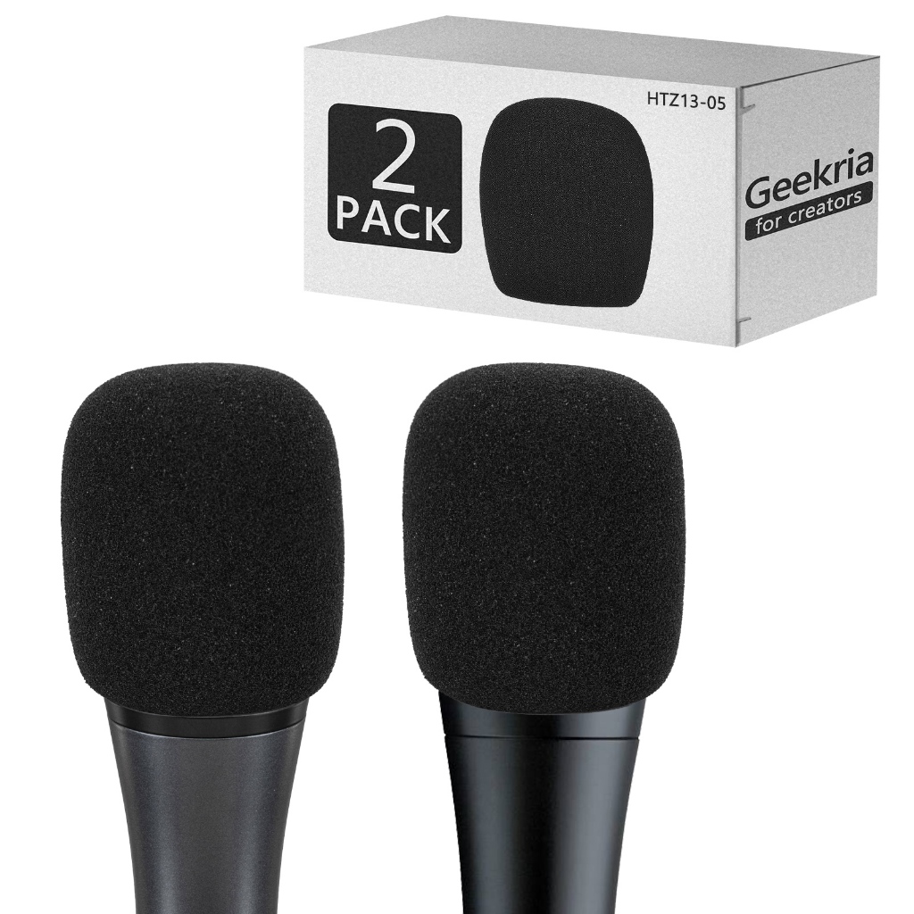 Kính chắn gió xốp Geekria Tương thích với Sennheiser E935, E945, E835, E845-S Micro, Mic Wind Cover 