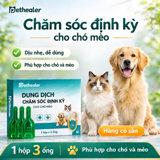 Dung dịch chăm sóc định kỳ cho chó mèo | 1 hộp 3 ống | Dịu nhẹ, dễ dùng
