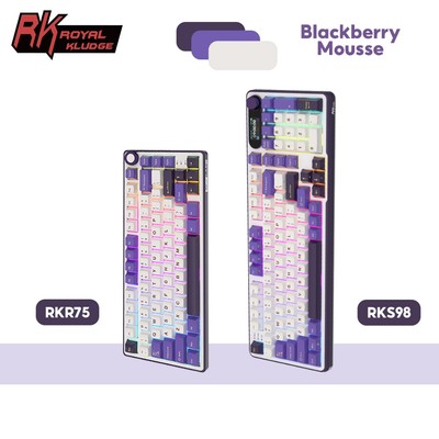 Bàn phím cơ Royal Kludge RK R75 S98 Blackberry RGB có núm