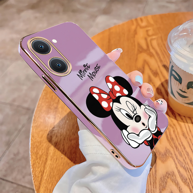 Ốp điện thoại mềm hình chuột Minnie dễ thương bóng loáng cho Xiaomi Redmi A7 Pro A5