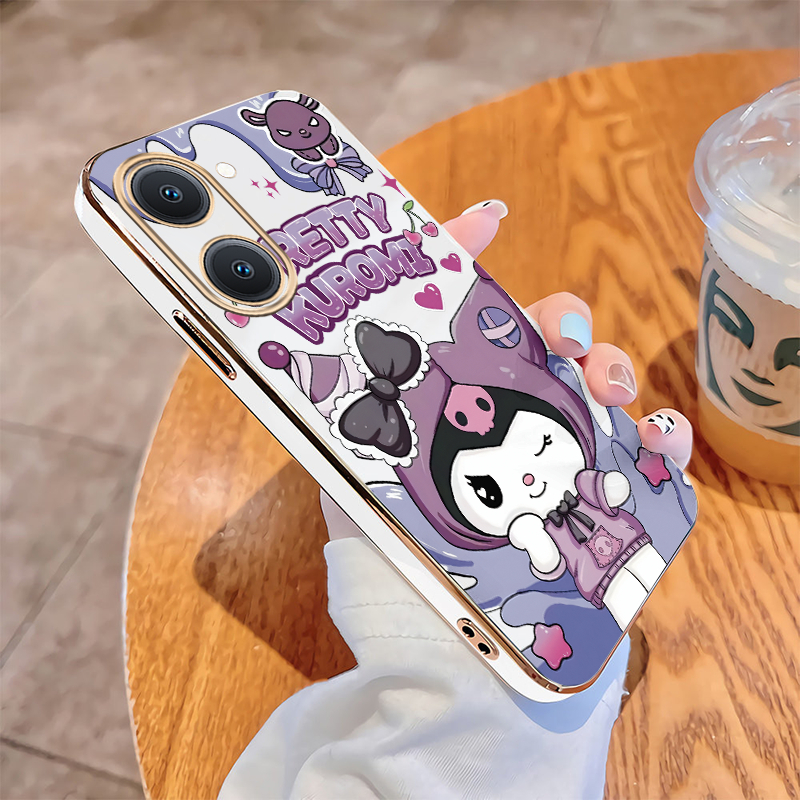 Xiaomi Redmi A7 Pro A5 Vỏ Kuromi dễ thương Vỏ kẹo bền thời trang Vỏ mạ bóng