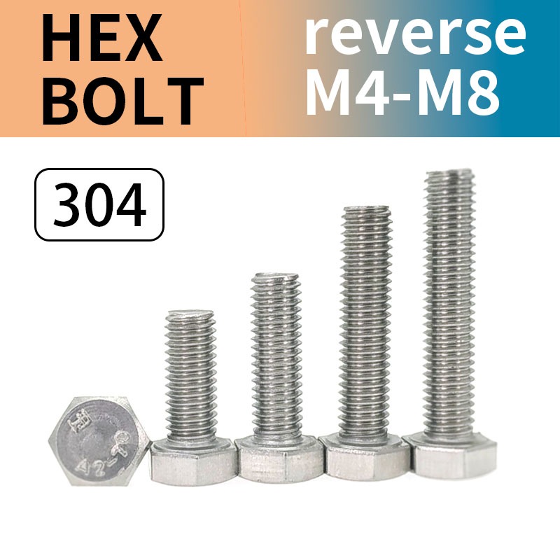 (((304 Ngược) Thép không gỉ Ren Ngược Bên Ngoài Lục Giác Bu Lông Bên Trái Ngược Chủ Đề Nối Dài Bu Lô