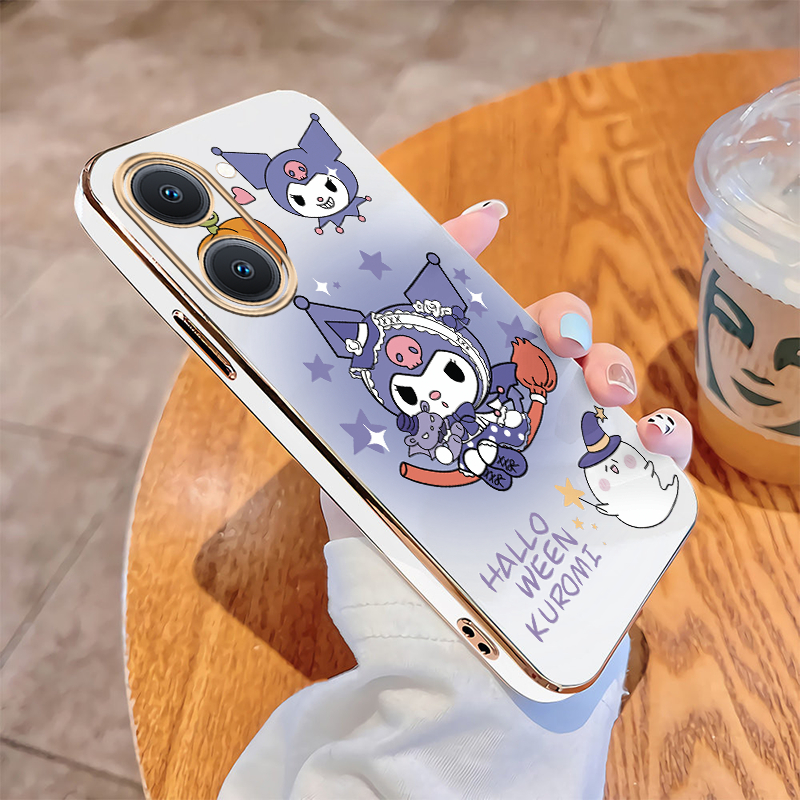 Ốp lưng Xiaomi Redmi A7 Pro A5 Vỏ mạ bóng Vỏ Kuromi dễ thương Vỏ màu kẹo