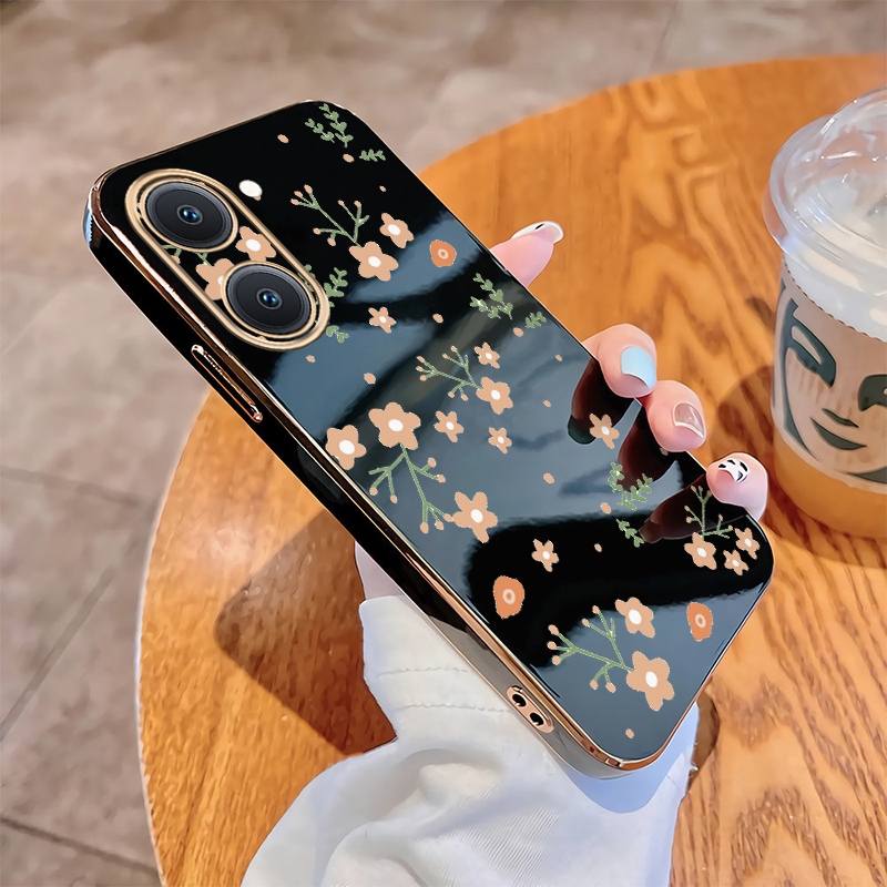 Ốp lưng mạ hoa bóng Xiaomi Redmi A7 Pro A5 Vỏ hoa kẹo màu nguyên chất